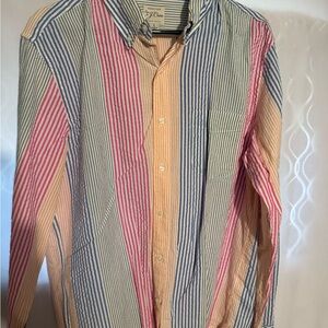 J. Crew Multicolor Striped Button Down Shirt